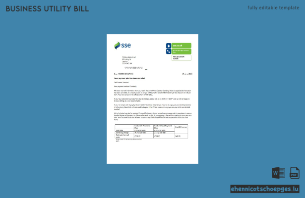 SSE Energy-Gewerberechnung, Version 1 – Beispielvorschau